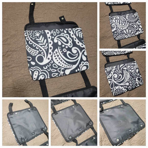 Thirty One Bag Hanging Oh Snap Pocket Pouch Black White Links BONUS PopUp - Picture 6 of 16